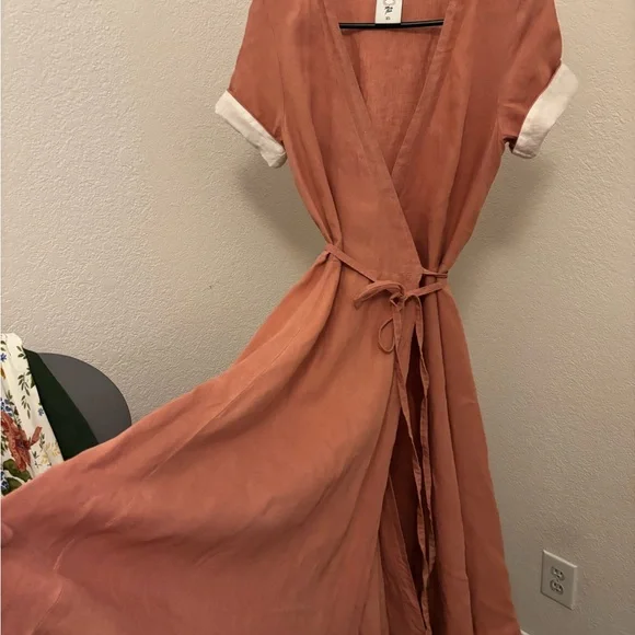 Son de Flor Vintage Pink Wrap Dress - Picture 3 of 6